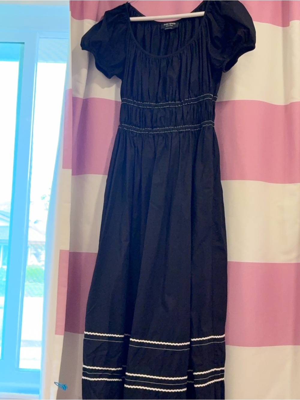 kate spade Black Maxi Dress with White Trim